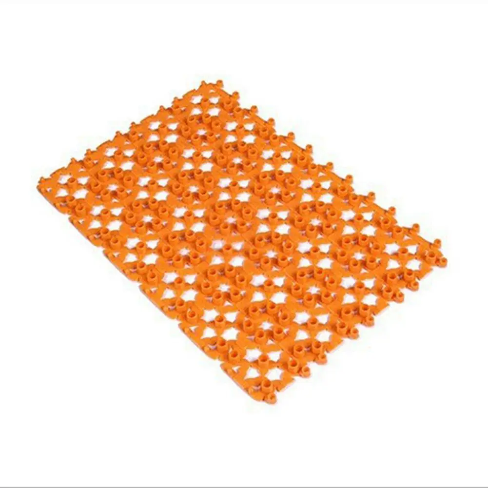 Orange HobbyLane, 2 шт, яркие цвета, Нескользящие, сделай сам, сплайсинг, массажный коврик для ванной комнаты, коврик+ полипропиленовая упаковка - Цвет: Orange