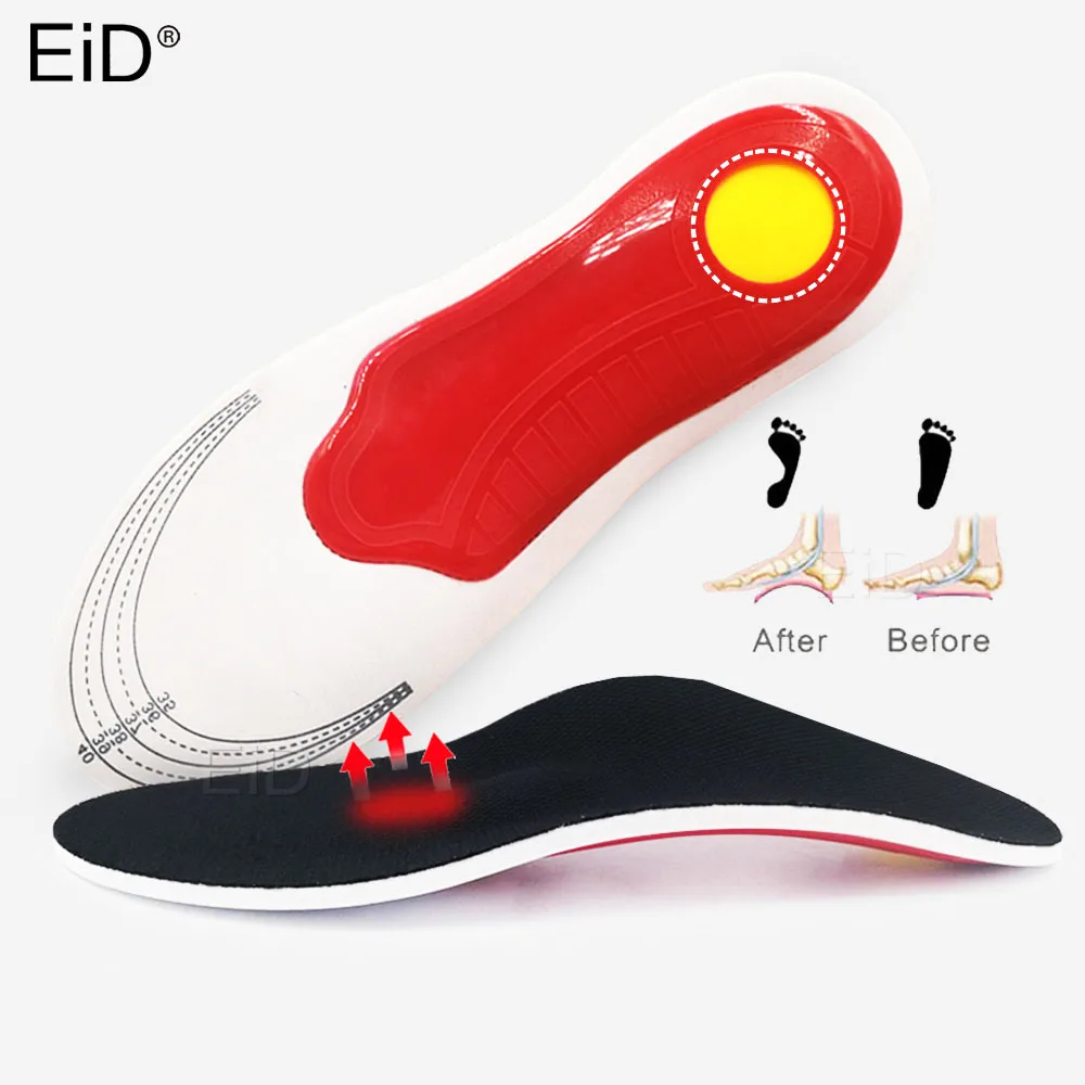 

EiD Premium Orthotic Gel High Arch Support Insoles Gel Pad 3D Arch Support Flat Feet For Women / Men orthopedic Foot pain Unisex