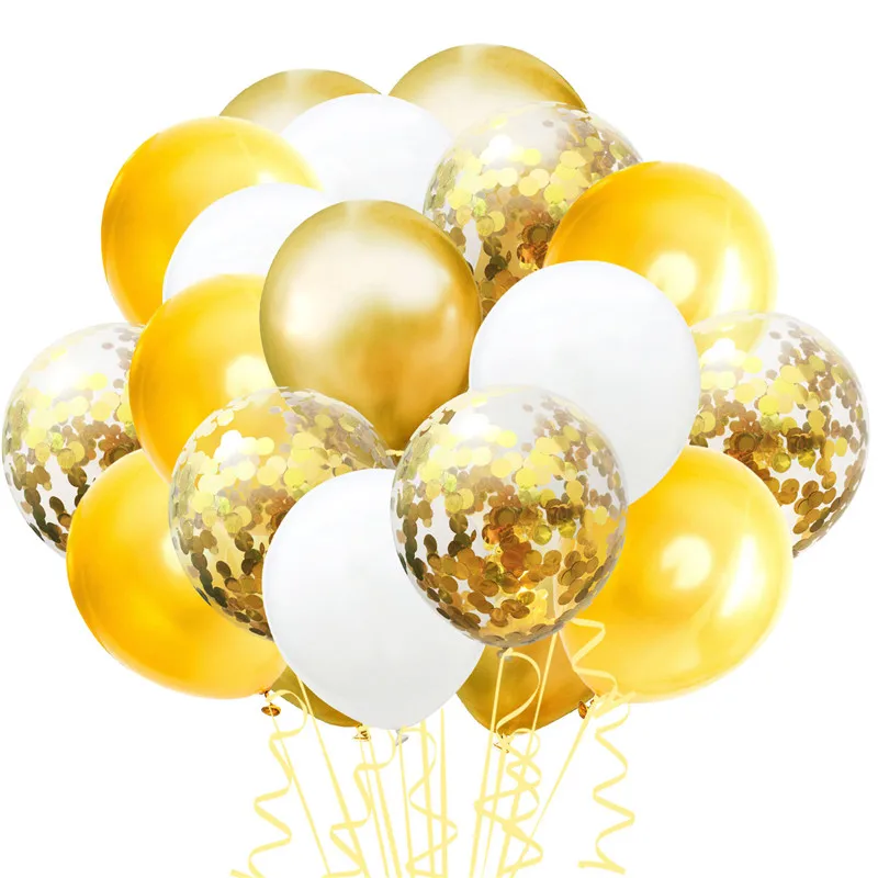60 шт./партия, для невесты, для смешанных золотых свадебных вечеринок, латексные конфетти, воздушные шары, набор для девичника Вечерние Декорации шарики