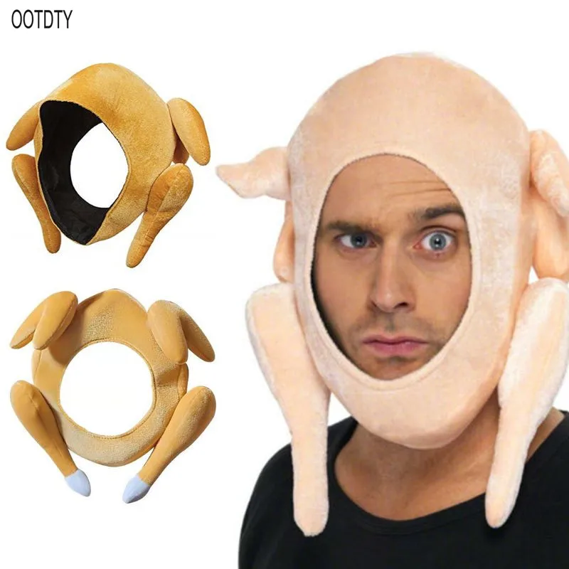 OOTDTY новая забавная шляпа для взрослых Плюшевые забавные жаркие турецкие шляпы Дня благодарения, вечеринки, косплей реквизит фестиваль костюм Кепка