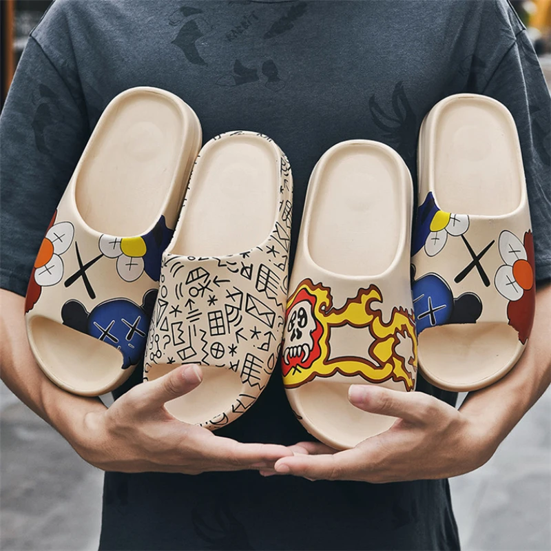

2020 Summer Soft Slippers For Men Platform EVA Slippers Bath Slippers Beach Men's Slippers Unisex Shoes Lovers Home Use Shoes