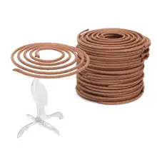 48 шт. настоящий Сандал аромат спиральный ладан Будда Индийский Аромат катушки в помещении буддийский Комаров Репеллент с держателем