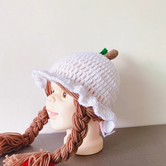Gorro do bebê quente chapéu da orelha para meninas meninos lã malha tranças  chapéu do bebê chapéu de malha com tranças de inverno novo crochet chapéu  da criança - AliExpress