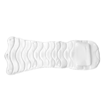

3D Non-Slip Full Body Bathtub Mat Bath Pillow Luxury Cushion Support Your Head Neck Rest(Wave Shaped Style)