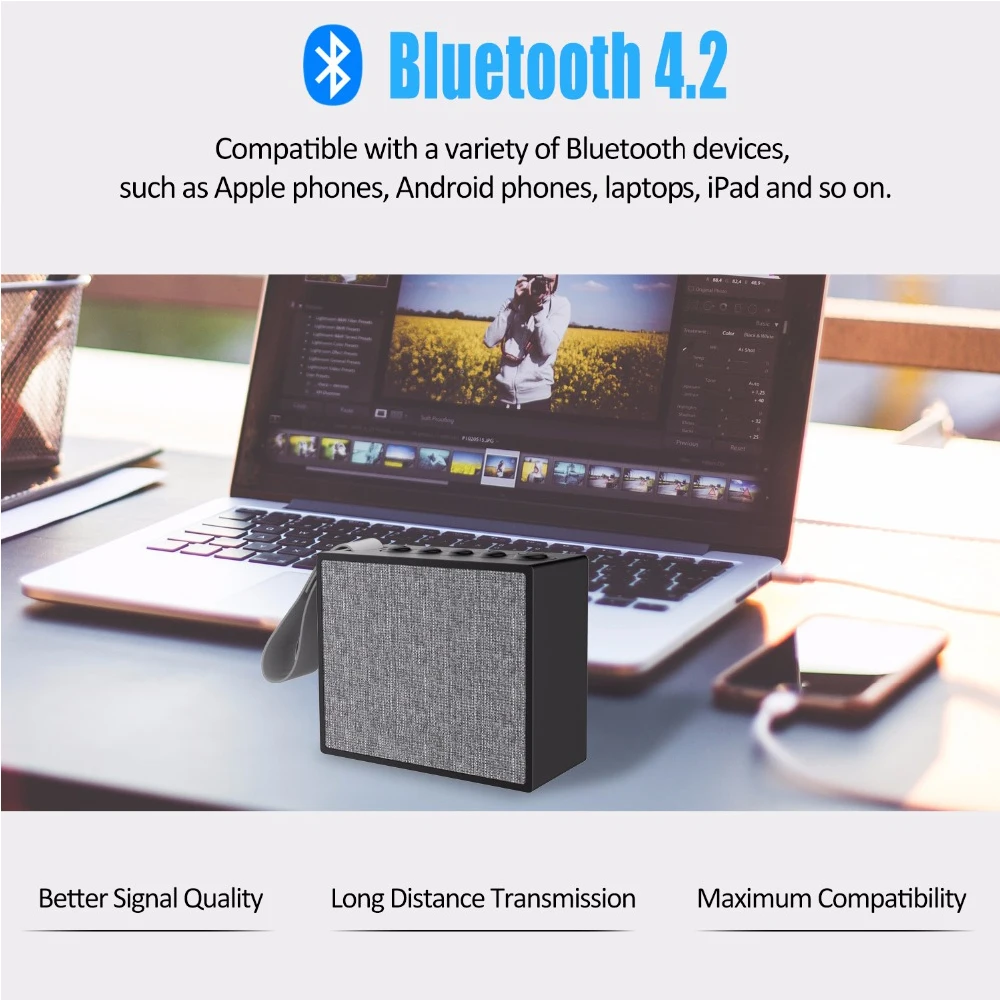 Eson стильный Водонепроницаемый IPX6 умный портативный Bluetooth динамик беспроводной сабвуфер Wifi Голосовое управление Громкая связь Alexa динамик s