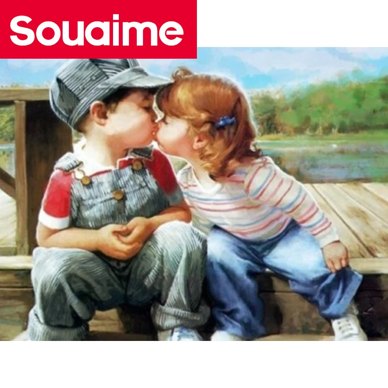 

Full Square/Round Drill 5d Diy Diamond Painting Girl and boyDiamond Embroidery Crystal Mosaic Picture Of Rhinestone