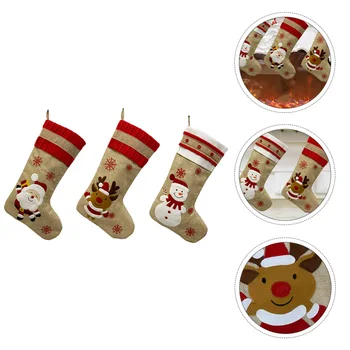 

1 Set Lovely Creative Practical Decorative Snowman Sock Christmas