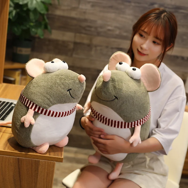 21cm Kawaii Plush Big Eyes Mouse Toy Stuffed Animal Doll Baby Kids Children Birthday Gift Shop Home Decor Peluche Mascots