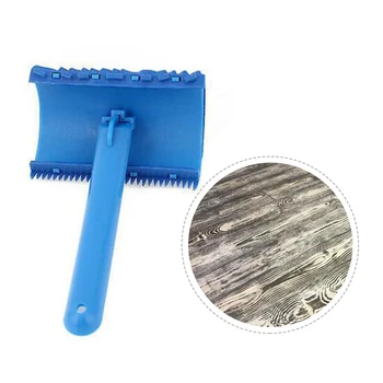 

1Pcs Wood Graining Tool Rubber Wood Pattern Painting Roller Plastic Handle Decoration Tool For Wall Paint Brush Wood Fabric