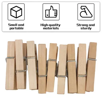 

natural wood clips wood color clips photo clips DIY accessories Square Blackboard Small Wooden clamp daily supplies