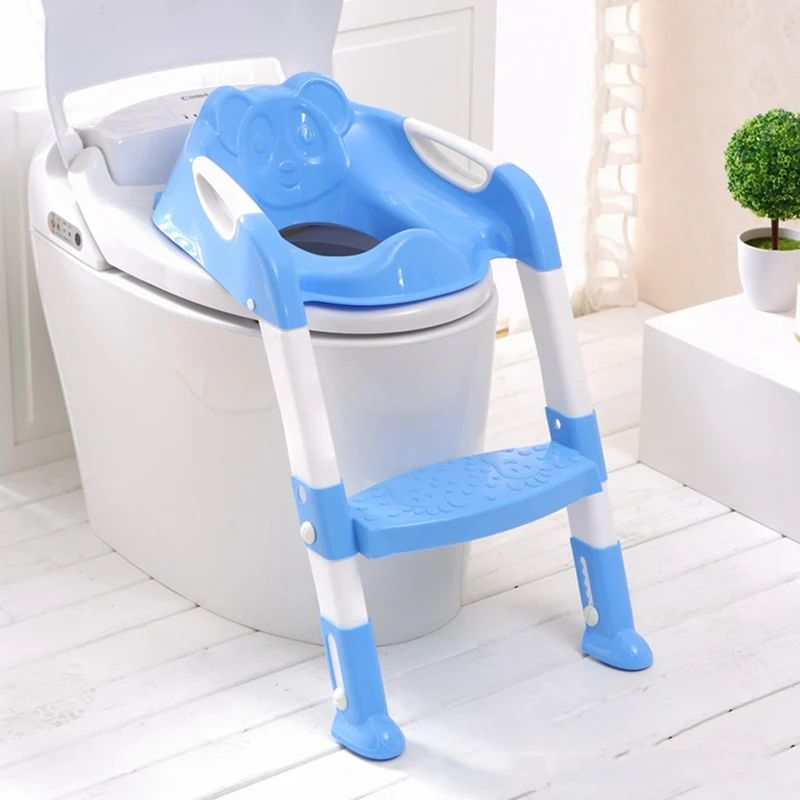 2 цвета детские горшок обучающее сиденье детские горшок детское сиденье для унитаза с регулируемая лестница детский Туалет Обучение Складное Сиденье