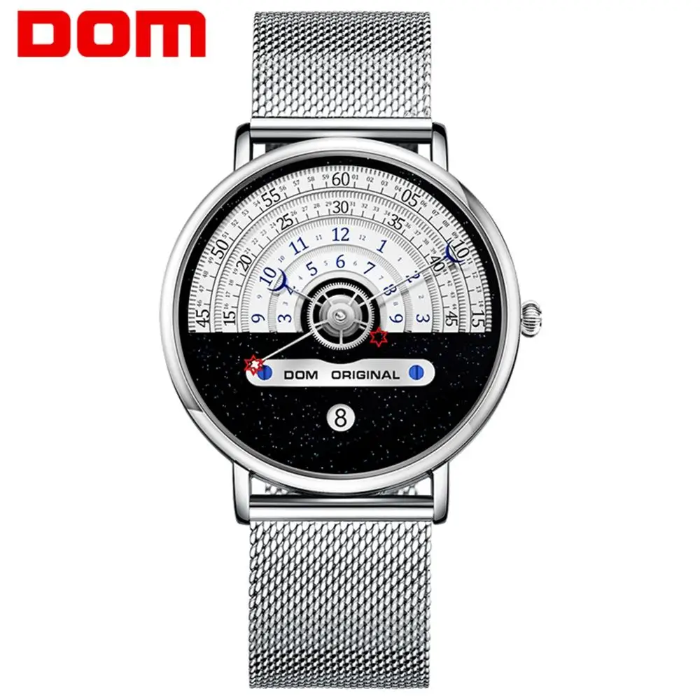 Часы DOM 2019 мужские оригинальные креативные Роскошные брендовые
