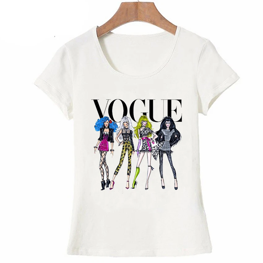 Крутой для хипстеров Vogue Spice футболка для девочек Летняя модная женская футболка Веселая Повседневная Девичья Футболка женские милые футболки