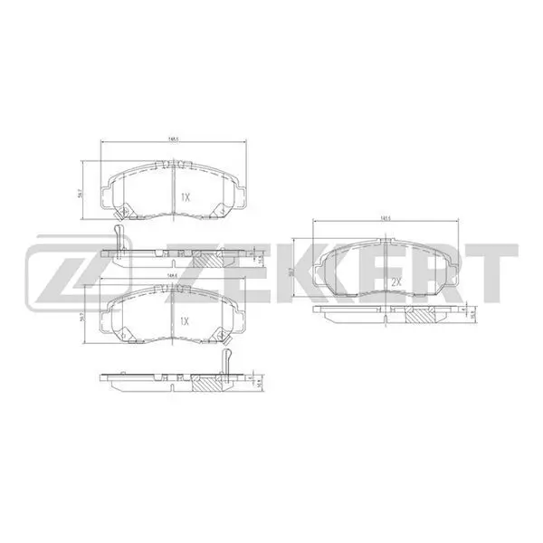 Колодки торм. диск. перед Honda Accord VII-IX 02- Civic VII-IX