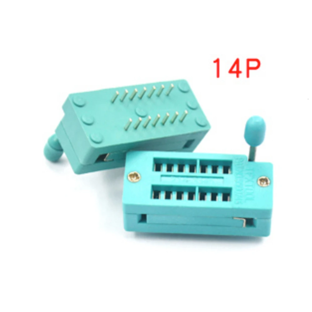 10pcs IC Lock Seat Zif Socket Test Universal Pin 14P/16P/18P/20P/24/28/40P Test Solder Connector electrical sockets universal socket adapter electrical power socket power socket adapter power plug adapter socket holder