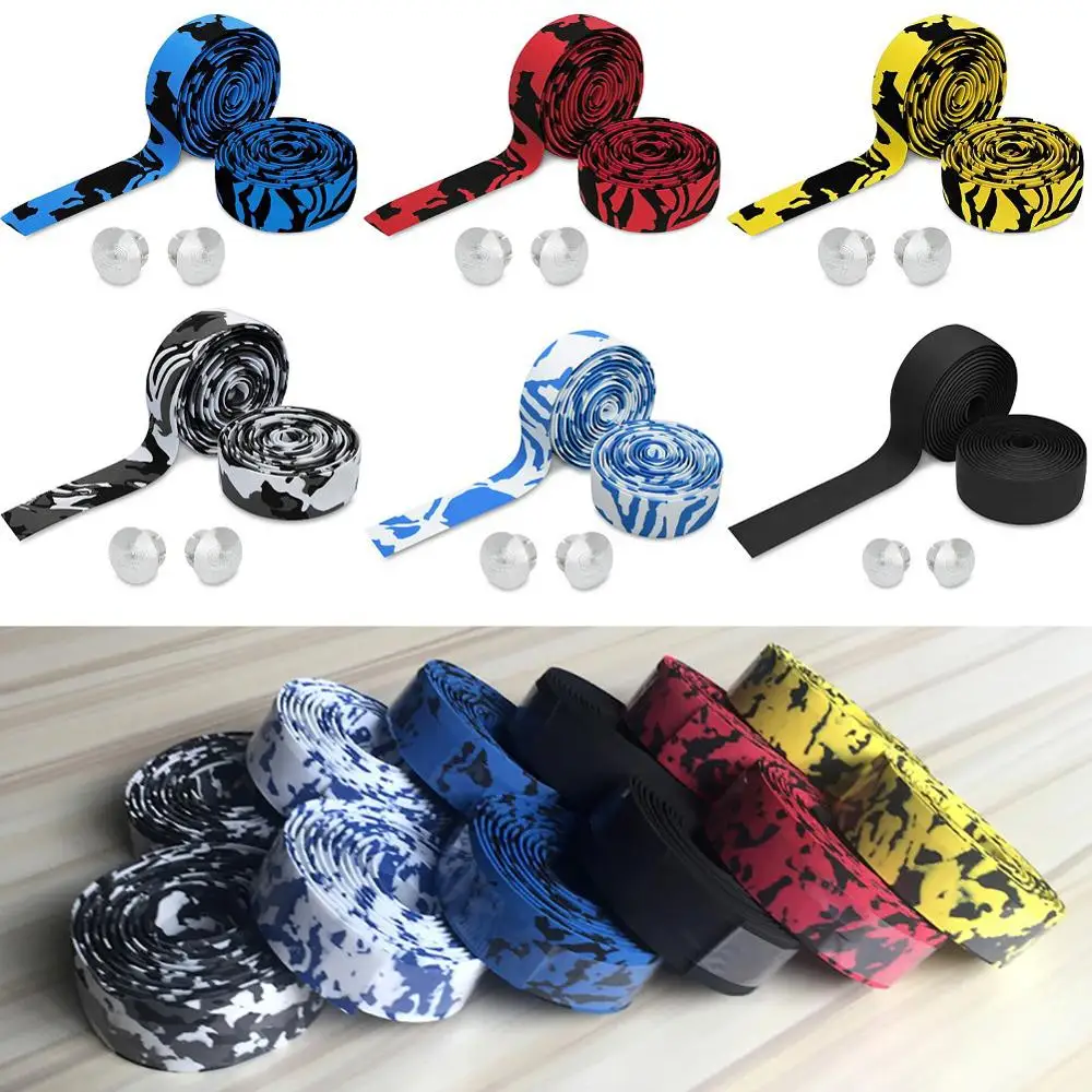 

Sponge Road Bike MTB Handlebar Tape 11 Colors Durable Comfortable Cycling Race Bicycle Handlebar Grips Tapes +2 Bar Plugs