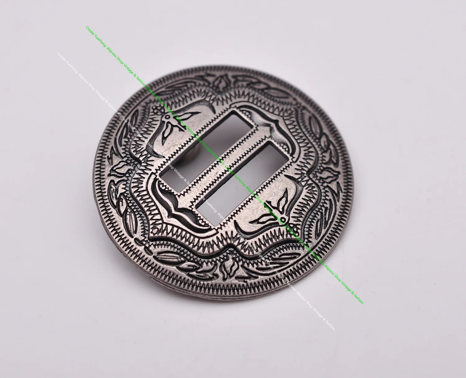 1 1/4 In Hilason Western Horse Floral Screw Back 2 Tone Finishing Tack Headstall Saddle Concho - Foto 11