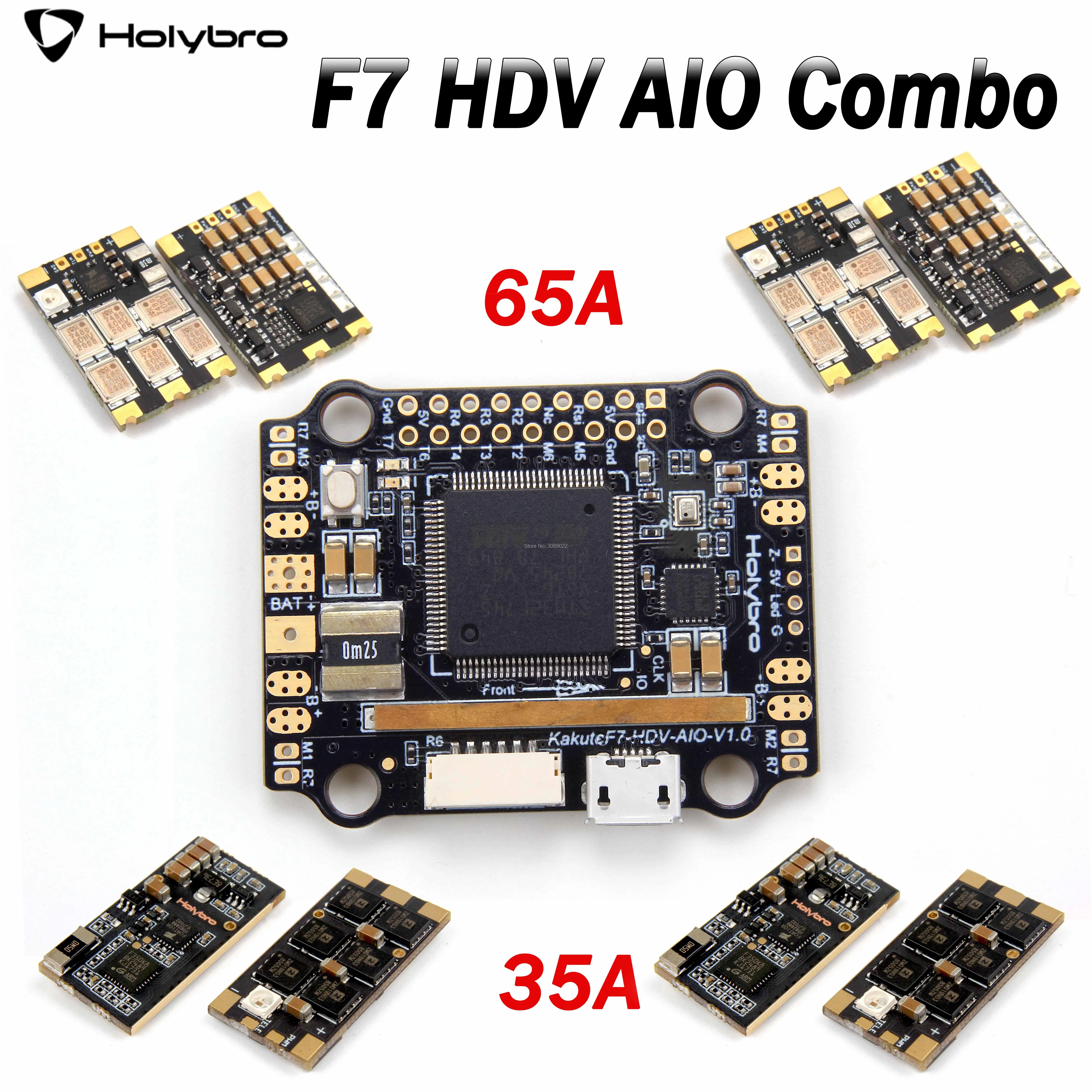 Полетный контроллер Holybro Kakute F7 HDV AIO Tekko32 F3 Metal 65A ESC 35A Combo для FPV дальнего действия HD