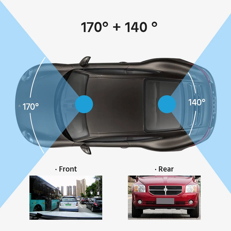  E-ACE Car Dvr 7.0 Inch Rearview Mirror FHD 1080P DashCam Dual Lens Video Recorder Night Vision Auto