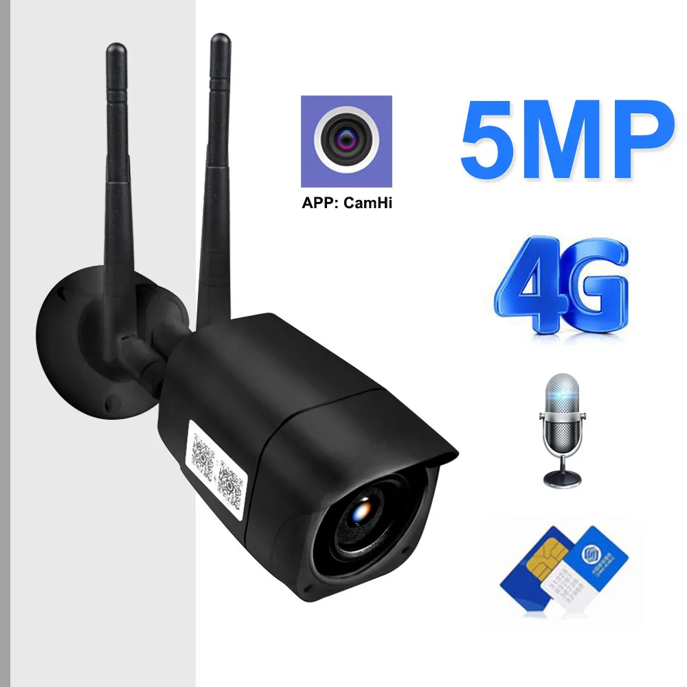 ZILNK IP Камера уличная 5MP 1080P HD 3g 4G CCTV камера с sim-картой GSM двухсторонняя аудио 2MP беспроводная камера безопасности металлическая CamHi