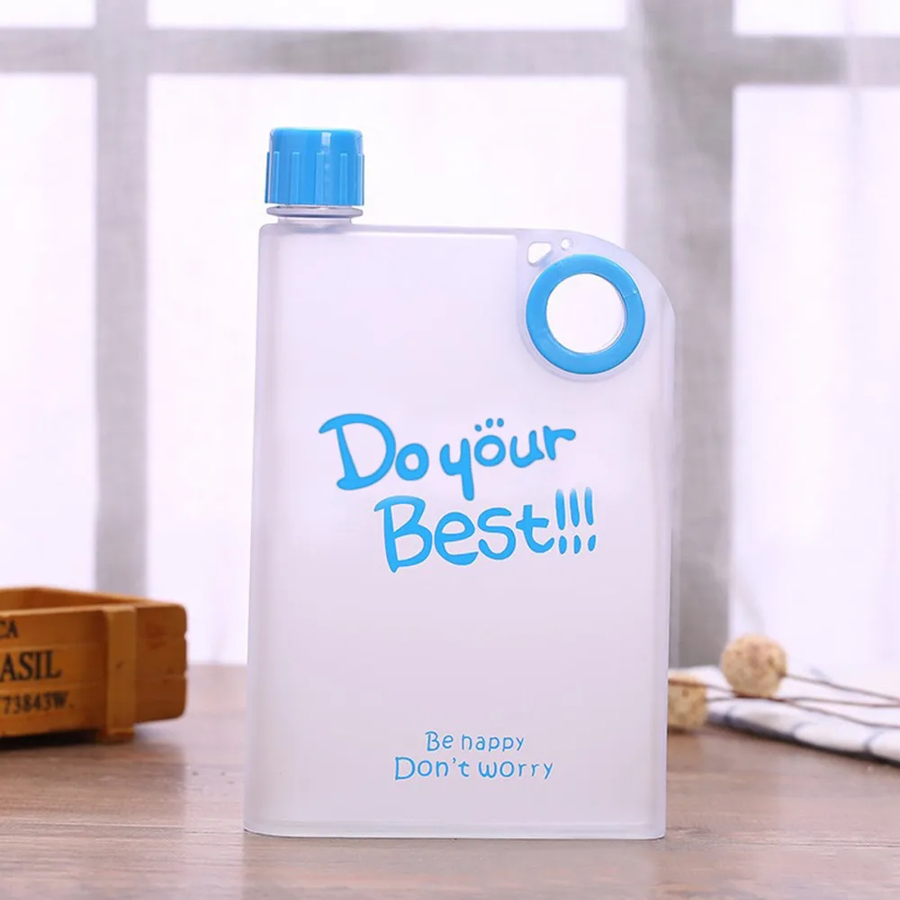 Чашка Botlte плоская фляга для воды сделать все возможное бесплатно прозрачная книга портативный бумажный коврик бутылка для воды плоский чайник для напитков бутылка для ноутбука