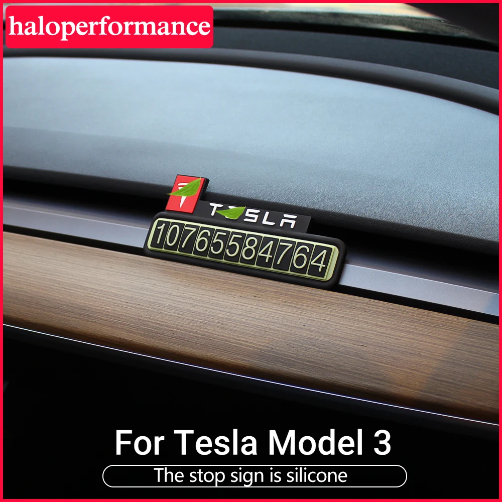 Model3 автомобильный номер телефона в фотопластине Временный стоп знак для Tesla Model 3
