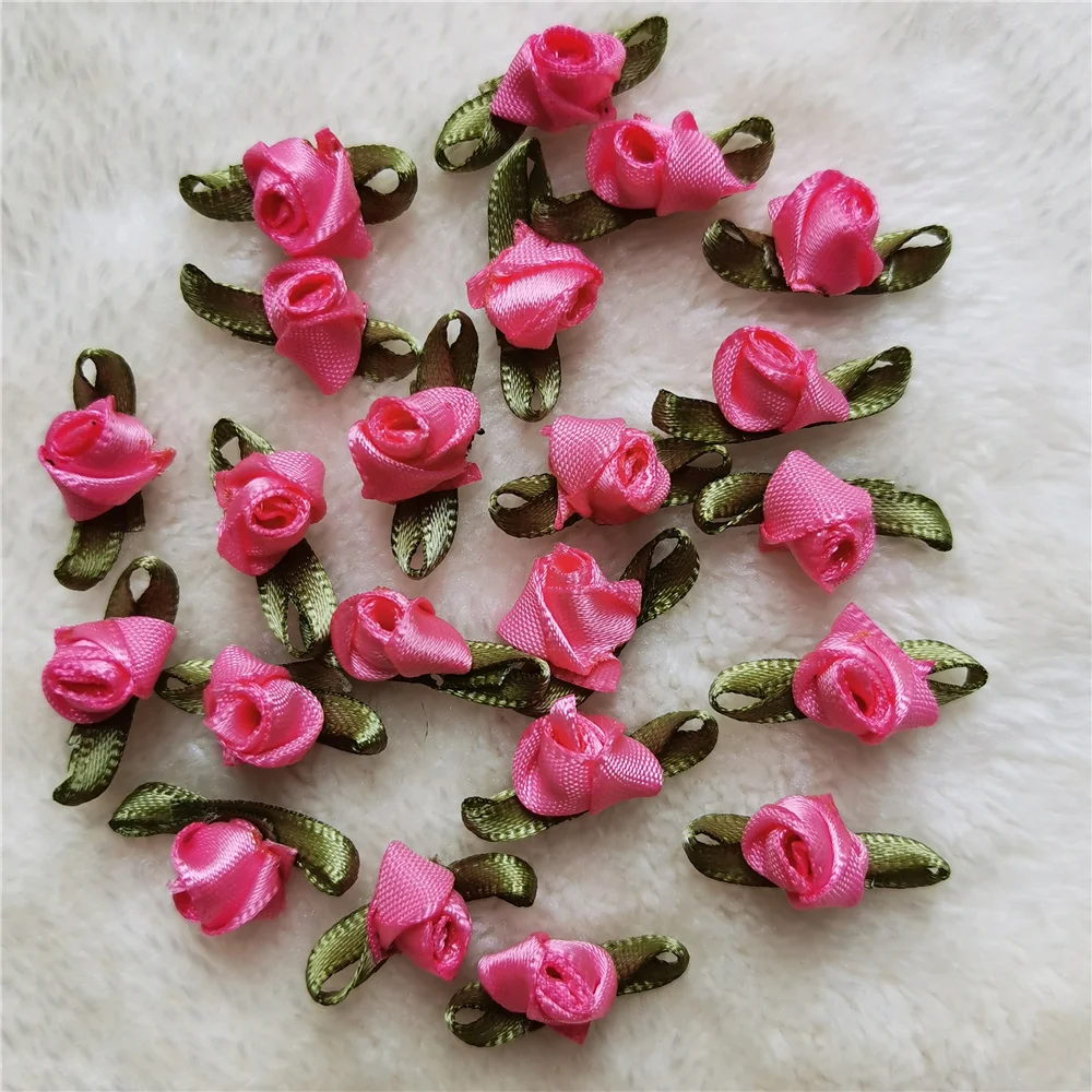 100 Mini Rose In Nastro Di Raso 15mm: Fiocchi Multicolore Per Fai Da Te, Cucito, Bomboniere E Decorazioni Matrimoniali