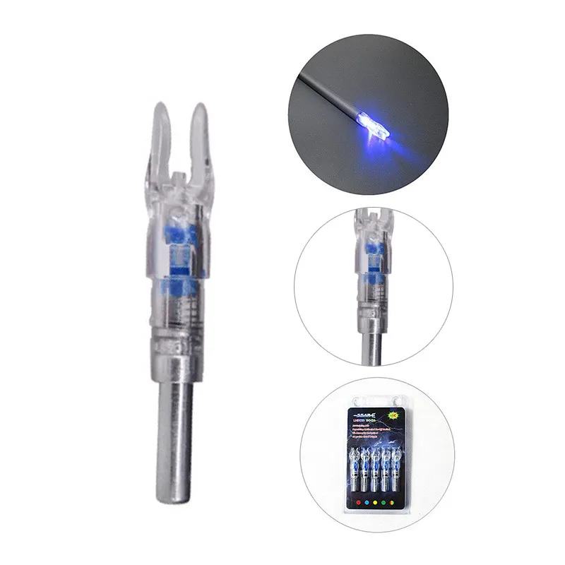 Glowing Tail 3PCS LED Light Arrow Tail Bow Archery with Switch Inner