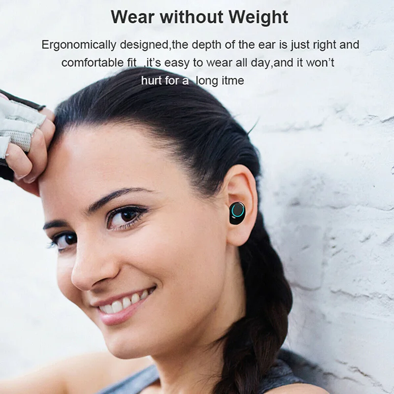 TWS наушники Bluetooth 5,0 беспроводные стерео музыкальные спортивные наушники анти-шум гарнитура Близнецы водонепроницаемый эргономичный дизайн наушник