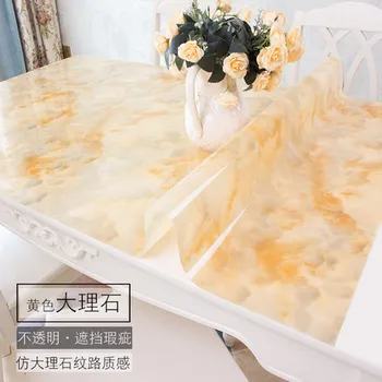 

High Quality Pvc soft glass tablecloths kitchen table mats for Party Home table cover Heat resistant table mat table pad