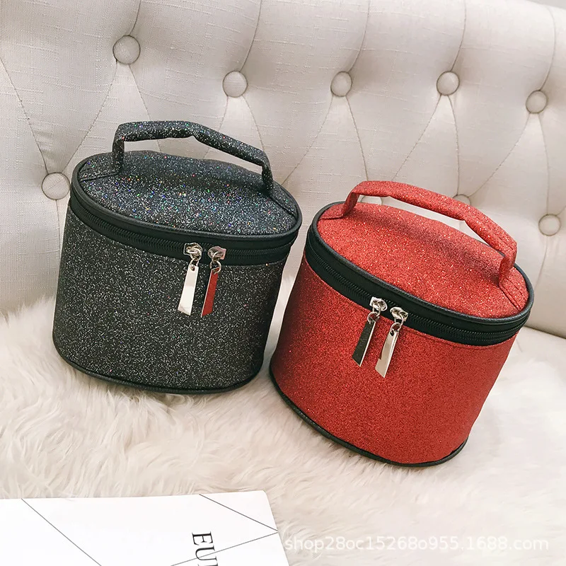 

New Style Casual Bucket Bag 2019 Korean-style-Style Fashion Sequin Handbag Girly Series Cosmetic Bag