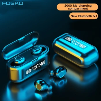 

Wireless Headphones Touch Control TWS Bluetooth 5.1 Earphones 9D HIFI Stereo Waterproof Earbuds Headsets Charging Box With Mic