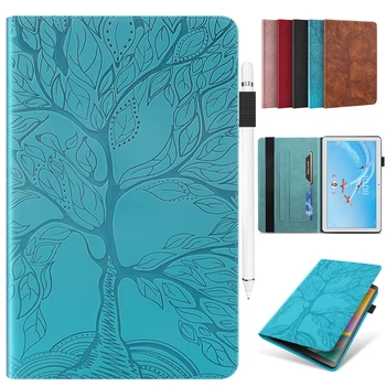 

Case For Lenovo Tab M10 10.1 inch TB-X605L TB-X605F Embossing 3D Tree Leather Cover For Coque Lenovo Tab M10 Tablet Cover Cases