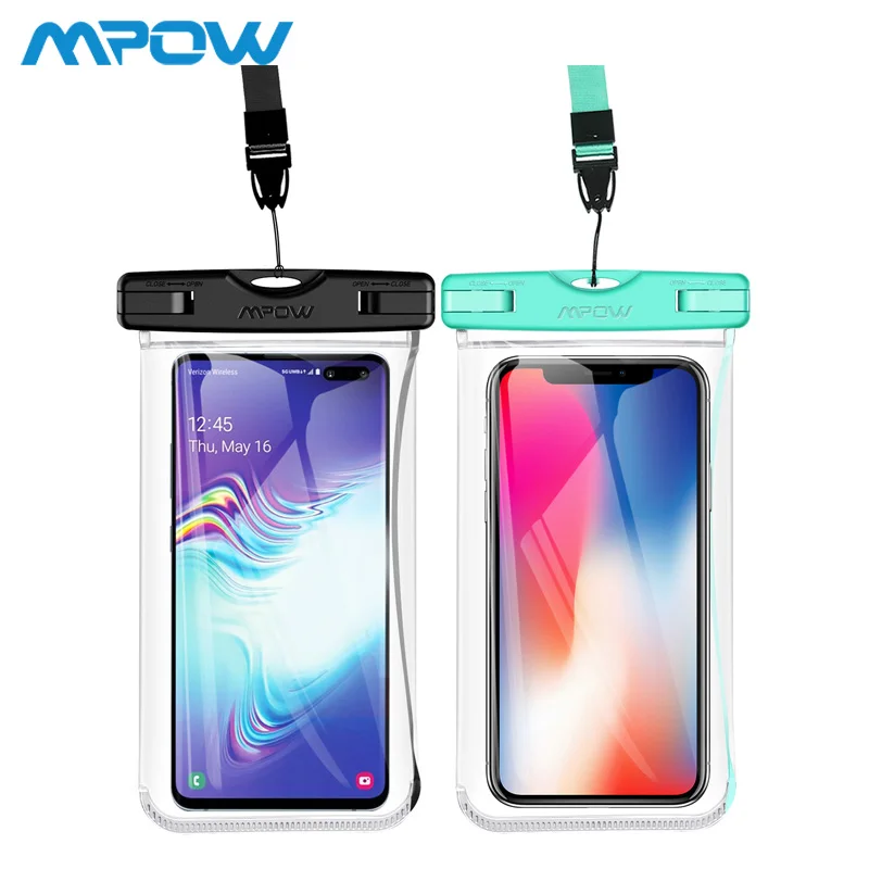 

Mpow IPX8 TPU Case Transparent Waterproof Pouch Universal Bag For Phone Screen Under 6.5inch For iPhone Xs Max Xs Xr Samsung S10