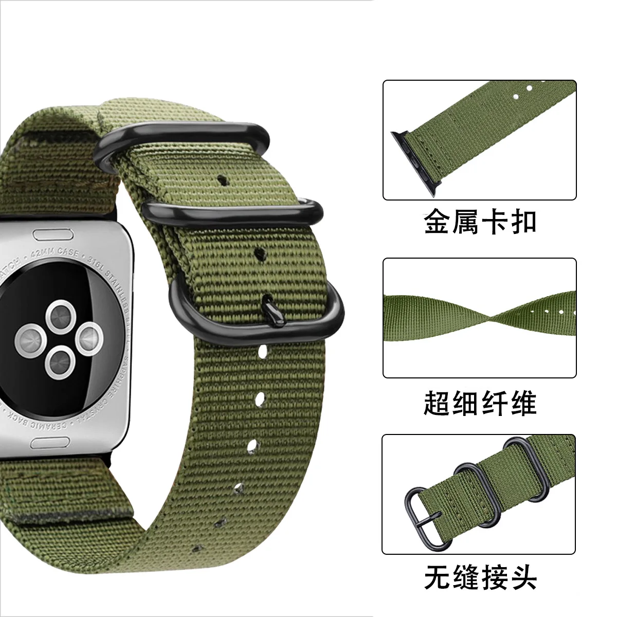 Нейлоновый ремешок для часов iwatch 3 band 42 мм 44 мм apple watch браслеты из ткани для apple watch series 4 2 1 iphone watch повязки
