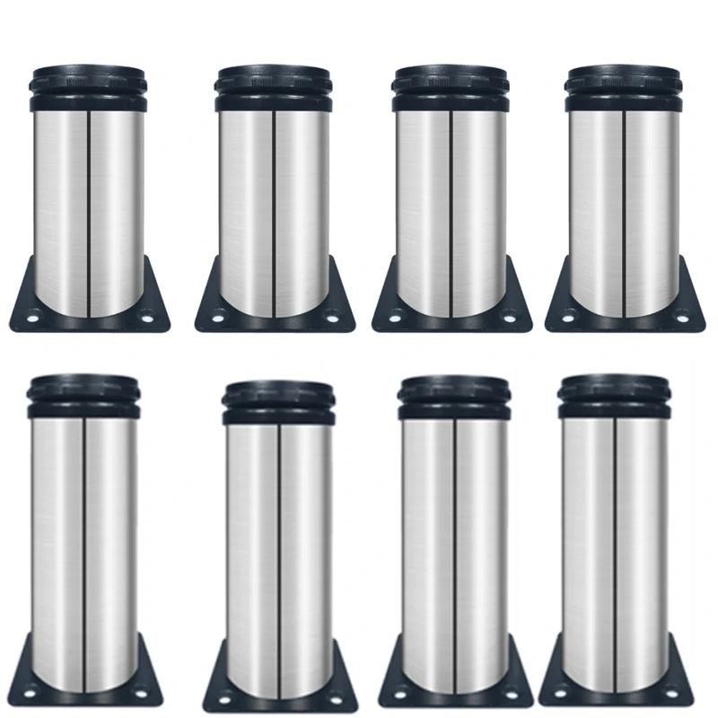 

8Pcs Furniture Height Adjustable Cabinet Legs Stainless Steel Furniture Legs Cabinet Table Sofa Bed Feet Furniture Legs Feet