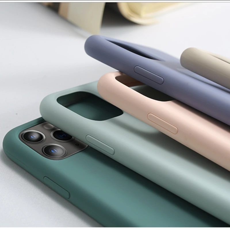 Pine Green Original Liquid Silicone Phone Cases For Iphone 11 Pro Max Case Luxury For Iphone 11 X Xs Xr 6 6s 7 8 Plus Se Aliexpress Cellphones Telecommunications