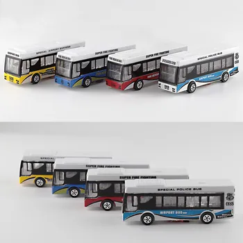 5pcs/lot Model Bus with 12V LED lighting Scale Bus Model Airport Bus Fire Rescue Bus Model Toy Kits for sale custom bus stop shelters bus stop design bus station