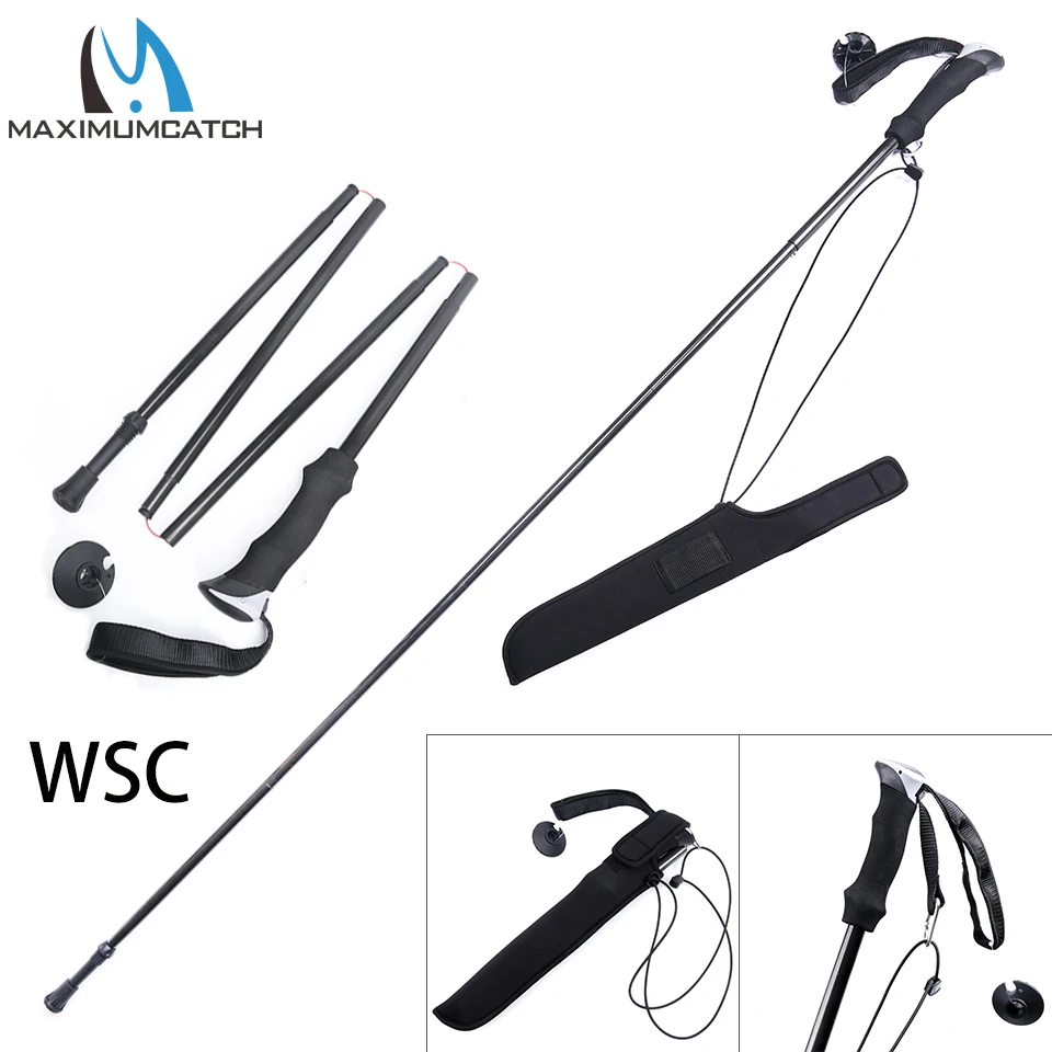 Maximumcatch Wading Staff Aluminum/Carbon Fiber Collapsible Fishing Stick  Hiking Fishing Accessory - AliExpress