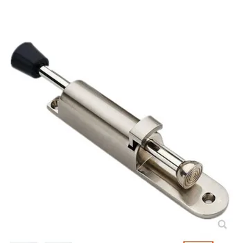 

Stainless steel telescopic door stop with silver spring and door support