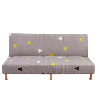 

GraySpandex Sofa Bed Cover Couch Cover Stretch Tight Wrap Sofa Cover For Living Room Soft Slipcovers Elastic No Armrests No Fade