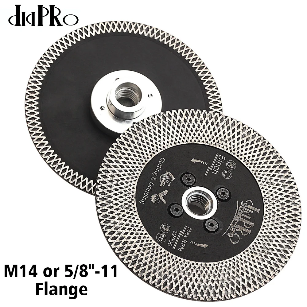 Diapro D125mm Diamond Turbo Saw Blade Granite Marble Cutting Disc With M14 Or 5/8\