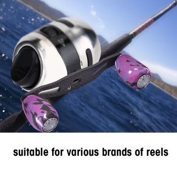 

2019 New Outdoor Fishing Reel Handle Knob Carbon Fiber Frame with Fittings Replacement Parts 95mm Green Purple Yellow