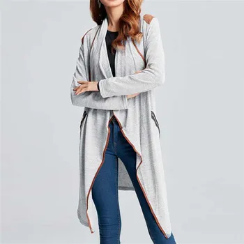 

Womens Knitted Female Coat Casual Fashion Slim Autumn New Suit Long Sleeve Cardigan Jacket Comfortable Outwear Plus Size N10