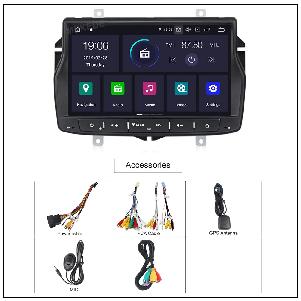 Cheap HD BT 8" Android 9.0 Car DVD Player for Lada Vesta Car dvd player gps Navigation Radio BT WIFI Support Navitel  Map for Russian 12