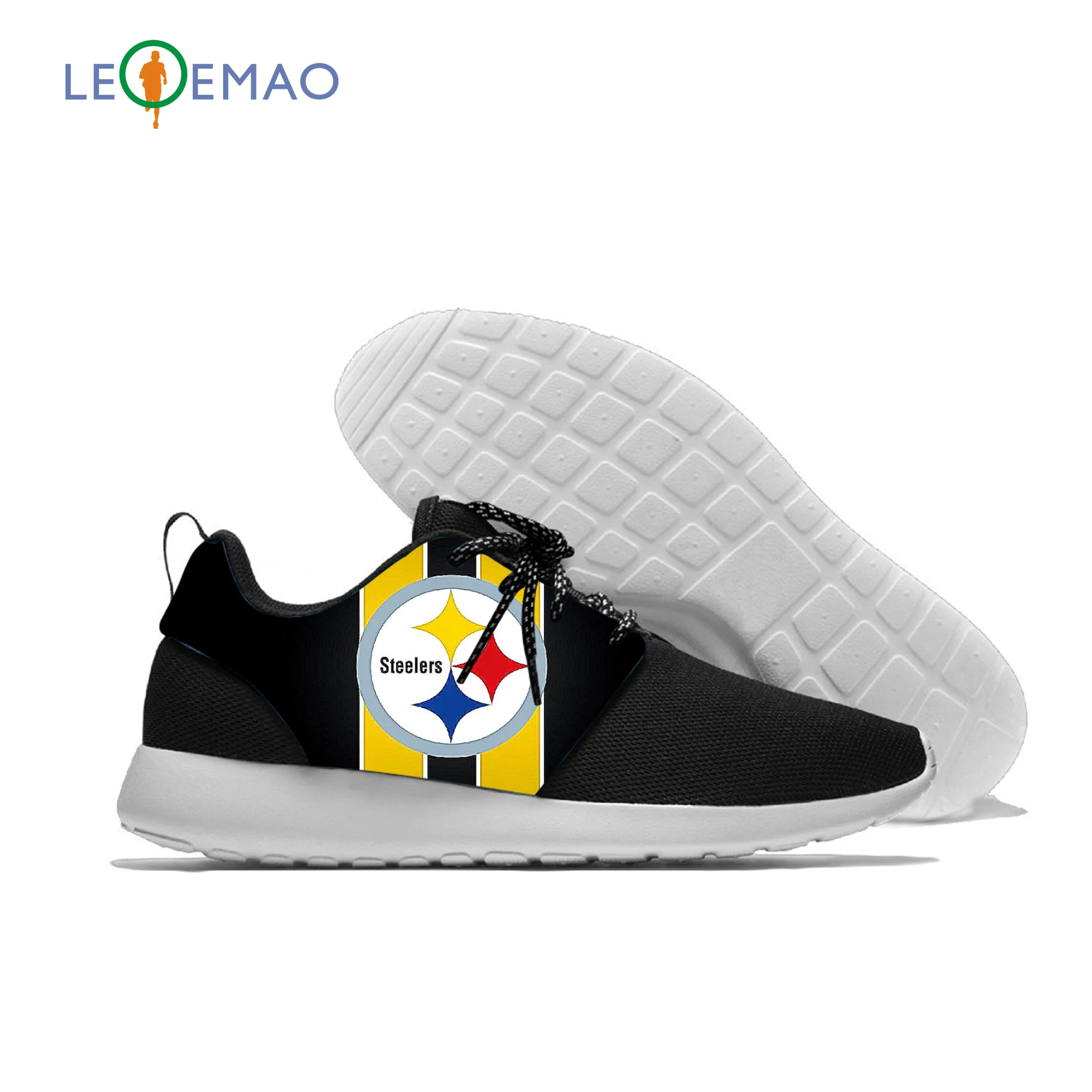 

Steelers Breathable Leisure Sport Sneakers Pittsburgh Football Team Fans Lightweight Casual Men/Women Running Mesh Shoes