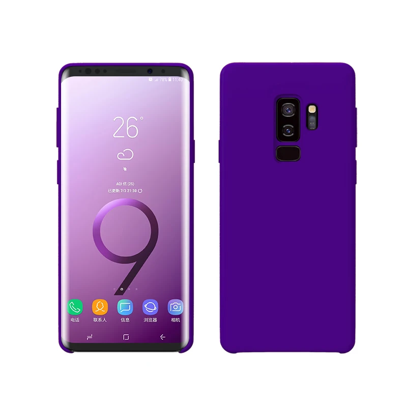 Для samsung S9 чехол мягкий силиконовый защитный чехол для samsung Galaxy S8 S9 S10 5G Plus Note 8 9 10 Pro чехол полиуретан) и силикона с откидной крышкой - Цвет: Фиолетовый