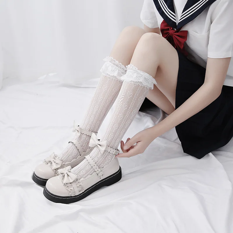 

2019 spring and autumn new sweet and lovely Lolita women's shoes net red with casual shoes uniform shoes fashion wild bow single