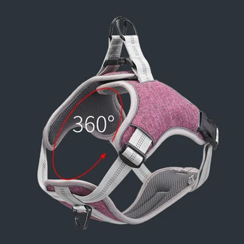 

Fashion dog harness no pull reflective Soft Mesh Padded Adjustable pet harness Reflective Vest Harness