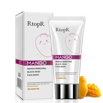 

RtopR Mango Blackhead Remover Acne Treatment Nose Oil-Control Mud Pore Strip Mask Whitening Cream Peel Off Mask Nose Peel Skin C